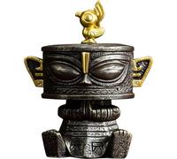 Lpitoy Soporte para Quemador De Incienso Vintage con Tapa, Soporte para Quemador De Incienso De Estilo Chino Tradicional, Soporte para Quemador De Incienso con Bobina De Cono Antiguo