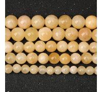 LPLPL Cuentas de piedras preciosas redondas naturales, 10 mm, 36 unidades, espaciadoras de arenisca azul, cuentas sueltas for hacer joyas, pulseras DIY, 1 hebra(Yellow Calcite,12MM)