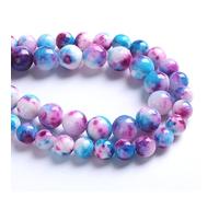 LPLPL Cuentas de piedras preciosas redondas naturales, 10 mm, 36 unidades, espaciadoras de arenisca azul, cuentas sueltas for hacer joyas, pulseras DIY, 1 hebra(Blue Rose Persian Jade,10MM)