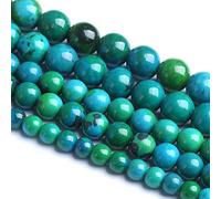 LPLPL Cuentas de piedras preciosas redondas naturales, 10 mm, 36 unidades, espaciadoras de arenisca azul, cuentas sueltas for hacer joyas, pulseras DIY, 1 hebra(Phoenix Beads,10MM)