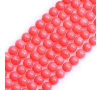 LPLPL Cuentas de piedras preciosas redondas naturales, 35 piezas de 10 mm de jaspe azul natural, cuentas redondas sueltas de piedras preciosas for hacer joyas, pulseras y collares.(Pink Coral,5 mm)