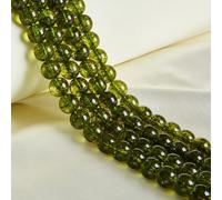 LPLPL Cuentas de piedras preciosas redondas naturales, 45 piezas de 8 mm, cuentas de ópalo naturales, cuentas de piedras preciosas redondas sueltas for la fabricación de joyas(Peridot,6mm)