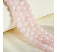 LPLPL Cuentas de piedras preciosas redondas naturales, 45 piezas de 8 mm, cuentas de ópalo naturales, cuentas de piedras preciosas redondas sueltas for la fabricación de joyas(Rose Quartz,8mm)