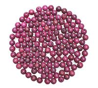 LPLPL Cuentas redondas de piedras preciosas naturales, 100 cuentas de madera de 12 mm de sándalo morado natural, cuentas sueltas redondas for hacer joyas, manualidades, pulseras y collares.