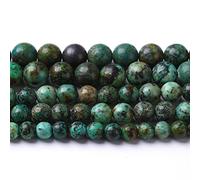LPLPL Cuentas redondas de piedras preciosas naturales, 90 unidades de 4 mm de unakita natural, cuentas sueltas redondas for hacer joyas, pulseras y collares (unakita, 4 mm)(African Turquoises,4mm)