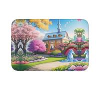 LPLSNWS Alfombrilla absorbente antideslizante de 40 x 60 cm, diseño de cuento de hadas de unicornio, para baño o cuarto de lavado