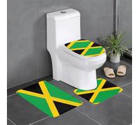 LPLSNWS Alfombrillas de baño antideslizantes con la bandera de Jamaica, juego de 3 piezas, esenciales para una vida cómoda en baños, dormitorios y cocinas.