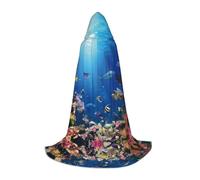 LPLSNWS Bata de cosplay para adolescentes, diseño de tortuga, tiburón tropical, talla S, perfecta para Halloween, obras de teatro y uso diario de cosplay