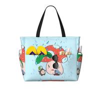 LPLSNWS Bolsa de playa con estampado de semillas de girasol y hongos de gran capacidad, adecuada para vacaciones, camping, mudanzas, compras y mucho más.