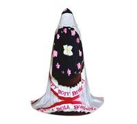 LPLSNWS Capa con capucha estampada de pastel de chocolate negro, disfraz de bata para adolescentes, adecuado para cosplay y fiestas temáticas