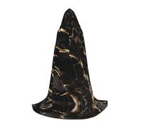 LPLSNWS Capa con capucha estampada grande de mármol negro y dorado, disfraz de bata para adolescentes, adecuado para cosplay y fiestas temáticas