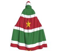 LPLSNWS Capa con capucha para adultos con estampado de la bandera de Surinam, adecuada para eventos festivos, actividades de cosplay y celebraciones navideñas.