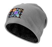 LPLSNWS Cosmic Stars - Gorro de invierno cálido para exteriores, forro polar, color negro