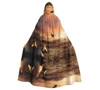LPLSNWS Native American Tribes - Capa con capucha estampada para adultos, unisex, ideal para convenciones, fiestas y disfraces de cosplay