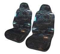 LPLSNWS Paquete de 2 fundas de asiento de coche con estampado de robot futuro para sedanes, camiones, autobuses, ferry