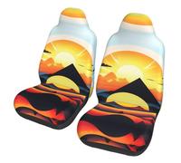 LPLSNWS Paquete de 2 fundas de asiento de coche estampadas Sunrise Mountain para sedanes, camiones, autobuses, ferry