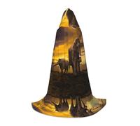 LPLSNWS Sunset - Bata de cosplay para padres e hijos, diseño de elefante, talla L, para adolescentes, perfecta para Halloween, obras de teatro y uso diario de cosplay