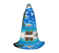 LPLSNWS White Beach Tropical Sea Graphic L - Bata de cosplay para adolescentes, perfecta para Halloween, obras de teatro y uso diario de cosplay