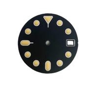 LPMPCZKZGF 28.5mm Orange Watch Dial Japón C3 Luminoso Luminoso y doble calendario reloj Relojes de cara Accesorios for NH35 / NH36A Movimiento marcar(Single Calendar)
