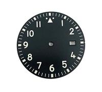 LPMPCZKZGF 33.5mm reloj reloj de relojes luminoso verde accesorios de reemplazo de relojes for caras for NH35 / NH36 / 7S / 4R Movimiento marcar(Black white)