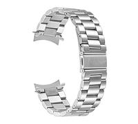 LPMPCZKZGF 46mm Correa compatible con Samsung Gear S3 Sin brecha Diseño Acero inoxidable Metal Equipo de negocios S3 Pulsera clásica Watch strap(Silver)