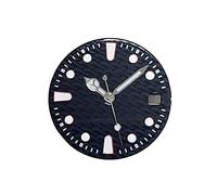 LPMPCZKZGF Accesorios de reloj de esfera corrugada de 29 mm dial de cuatro pines con las manos sin luminosa adecuada for 8215, 8200 y Pearl 2813 Movimiento marcar(Taille unique)