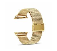 LPMPCZKZGF Banda De Metal Milanés 42mm 44mm Compatible Con Apple Watch 6 / SE / 5/4 / 3/2 / 1 38mm 40mm Correa De Reloj De Acero Inoxidable Compatible Con IWatch SE / 7 41mm 45mm Watch strap(Gold,42mm