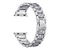 LPMPCZKZGF Correa compatible con Apple Watch 7 Band 45mm 41mm IWATCH BAND 44mm 40 mm de acero inoxidable de acero inoxidable brazalete de metal compatible con la serie 6 4 3 42mm 38mm Watch strap(Silv