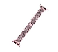 LPMPCZKZGF Correa de diamante compatible con banda de reloj de Apple 40mm 41mm 42mm 44mm 38mm 45mm mujer pulsera compatible con la serie IWATCH 7 6 5 4 Marchito Pulsera de metal Watch strap(Rosa,40mm)
