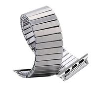 LPMPCZKZGF Correa de reloj elástica Compatible con Apple Watch 44mm 40mm 42mm 38mm Accesorios de acero inoxidable Accesorios compatibles con iWatch 6 5 4 3 WheamBand Watch strap(Silver,44MM_XS)