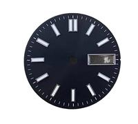 LPMPCZKZGF No hay logotipo de 29mm dial calendario reloj de reloj for NH36 / 4R36 / 7S26 Movimiento verde luminoso marcar(Noir)