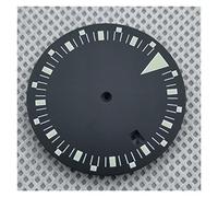 LPMPCZKZGF Nueva marca 31.5 mm. GMT No hay logotipo de marca Negro/blanco/naranja Dial 8215, 3804, compatible for MingZHU2813 Piezas móviles marcar(Black and Green Word)