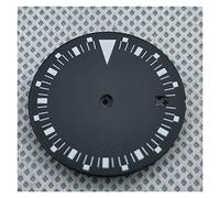 LPMPCZKZGF Nueva marca 31.5 mm. GMT No hay logotipo de marca Negro/blanco/naranja Dial 8215, 3804, compatible for MingZHU2813 Piezas móviles marcar(Black White)