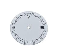 LPMPCZKZGF Nueva marca 31.5 mm. GMT No hay logotipo de marca Negro/blanco/naranja Dial 8215, 3804, compatible for MingZHU2813 Piezas móviles marcar(Wit)