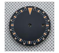 LPMPCZKZGF Nueva marca 31.5 mm. GMT No hay logotipo de marca Negro/blanco/naranja Dial 8215, 3804, compatible for MingZHU2813 Piezas móviles marcar(Black Orange Word)