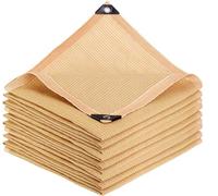 LPOAZf Red de Sombra Beige 85% Tela de Sombra Vela de Sombra con Bloqueador Solar con Ojales 1x2m 2x3m 2x4m 2x5m 2x8m 3X3m 3x4m 3X5m 3X6m 5x5m 6x6m para jardín, pérgola, Plantas de Patio,