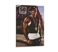 LPOHJD 50 Cent CurtisPrinting - Pósteres artísticos para pared, lienzo, obras de arte, regalos, estética, estilo marco, 60 x 90 cm