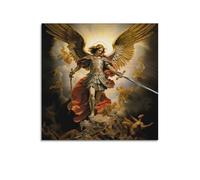 LPOHJD Póster de San Miguel Arcángel (1) (1) póster impreso para pared, lienzo, obras de arte, regalos, estética, sin marco, 60 x 60 cm