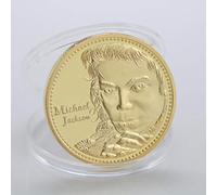 LPOK 5 unids/Lote Joven Michael Jackson Chapado en Oro 999 Monedas de Metal conmemorativas súper Estrellas de música por defecto, a