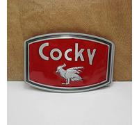 LPOK Feature Zinc Alloy Cocky Belt Buckle Jeans Gift Belt Buckle for Men 02518 Pewter and Silver Finish 4cm Width Loop-Pewter Finish,a