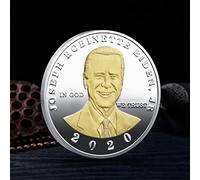 LPOK Moneda de Recuerdo chapada en Oro Coleccionable de Joseph Robinette Biden, Presidente de Estados Unidos, colección de Monedas conmemorativas de Arte