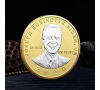 LPOK Moneda de Recuerdo chapada en Oro Coleccionable de Joseph Robinette Biden, Presidente de Estados Unidos, colección de Monedas conmemorativas de Arte