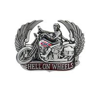 LPOK Skull Motorcycle Belt Buckles for Men's Punk Hell on Wheels Rider with Wings Western Cowboy Jeans Accessories Fit 4cm Wide Belt-Default,a