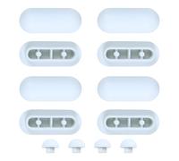 Lpolkvemelh 12 Piezas Tope de Asiento de Inodoro, 4 Topes para Tapa y 8 Topes de Asiento Kit Universal de Parachoques Amortiguador De Reemplazo De Inodoro Reduce el Ruido para Hogar Oficina Hotel