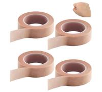 Lpolkvemelh 4 Rollos Cinta de Microporos Flexible, 1.25cm x9.14m Cinta de Gasa Autoadhesiva Esparadrapo no Tejido Cintas de Piel Transpirable y Fácil de Rasgar para Uso Diario y Deportivo