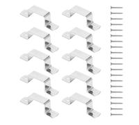 Lpoppcx Abrazaderas para Paneles de Valla | 10 Piezas Abrazaderas De Montaje Para Cercado En Acero Inoxidable,Herramienta De Reparación Resistente Para Puntas Concreto Madera Portón Patio Área De
