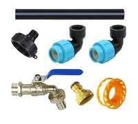 Lpoppcx Adaptador Para Tanque,Válvula De Tanque De Aleación Adaptador Para Cisterna | Accesorio Antifugas para Cubo Conector de Manguera Jardín Riego Camping Exterior