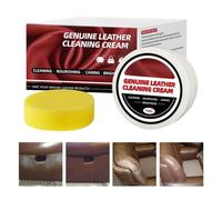 Lpoppcx Crema Acondicionadora para Sofás De Cuero,Multifuncional De 150 Gramos con Esponja Aplicadora | Limpiador para Cuero Sin Olor,para Bolsos Muebles Zapatos Botas Asientos Automóvil Automotriz