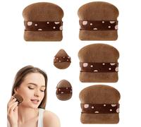 Lpoppcx Esponja Para Polvos Facial | Esponja Difuminadora De Base | 6 Piezas de Esponjas Cosmeticas Reutilizables, Herramientas de Maquillaje para CC Cream, Iluminador, BB Cream, Corrector,
