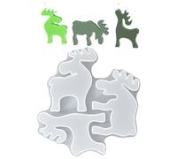 Lpoppcx Molde de Silicona Navideño - Molde De Alce En 3D De Pie, para Fondant de Navidad,para Chocolate Caramelos Horneado Manualidades Navideñas Decoración del Hogar Invierno Cumpleaños